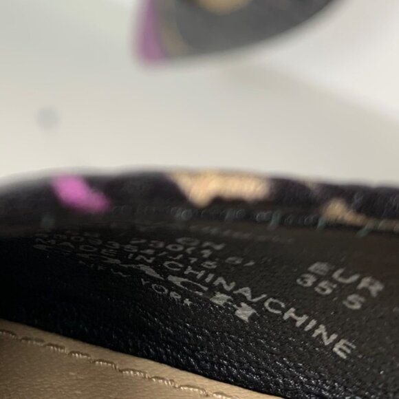 COACH Lacey Pumps Snake Skin Purple Black 2.5 Heel Leather Women's SZ 5.5B EUC - Picture 10 of 10